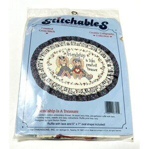 Stitchables Counted Cross Stitch 7791 Friendship Is A Treasure Vintage Kit